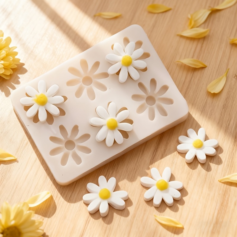 Soap Making Bar - 1pc 3D Daisy Sunflower Silicone Mold