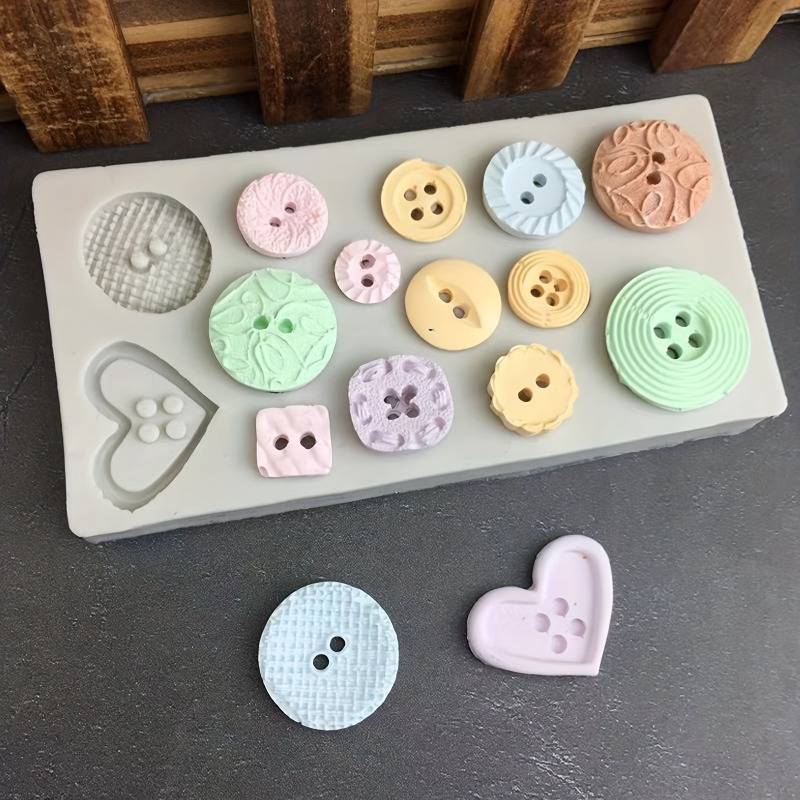 Soap Making Bar - Buttons Shape Silicone Mold Silicone Mold