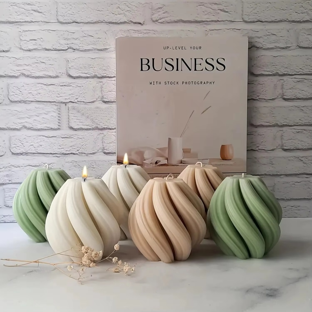 Soap Making Lye - 3D Rotating Pillar Candle Silicone Mold