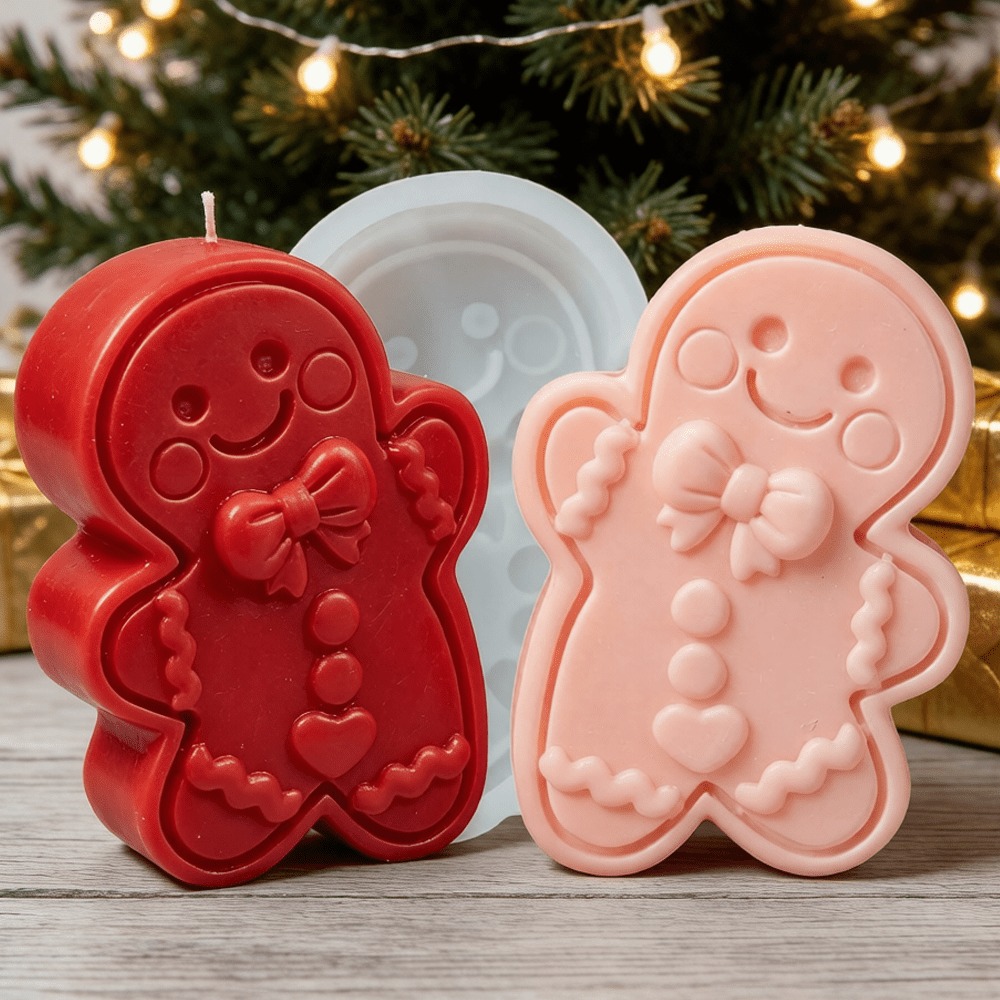 Soap Making Gifts - Bow Tie Dancing Gingerbread Man Silicone