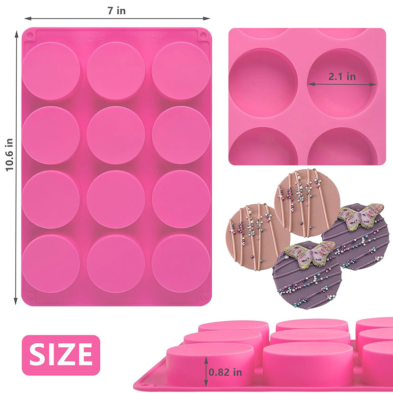Round Silicone Molds 12-Cavity - Soap Making Bar recension och pris