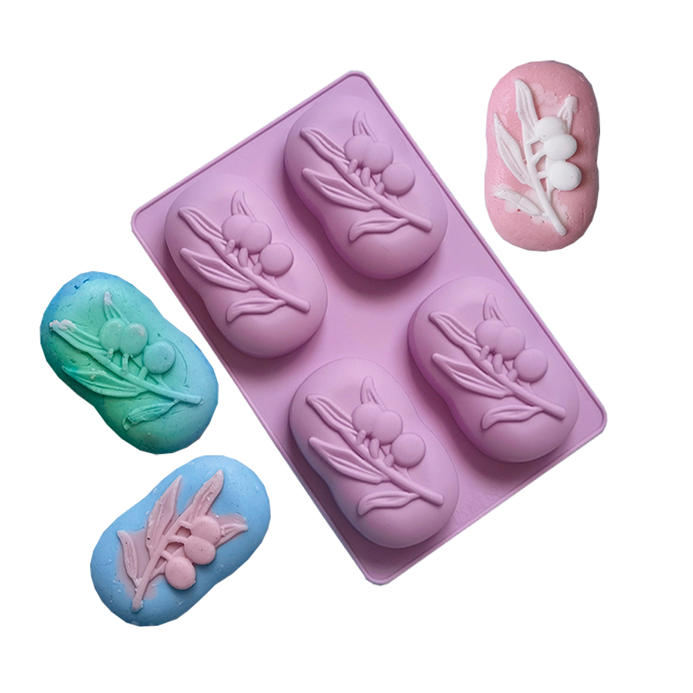 4 Cavities Oval Olive Tree Sil - Soap Making Lye recension och pris