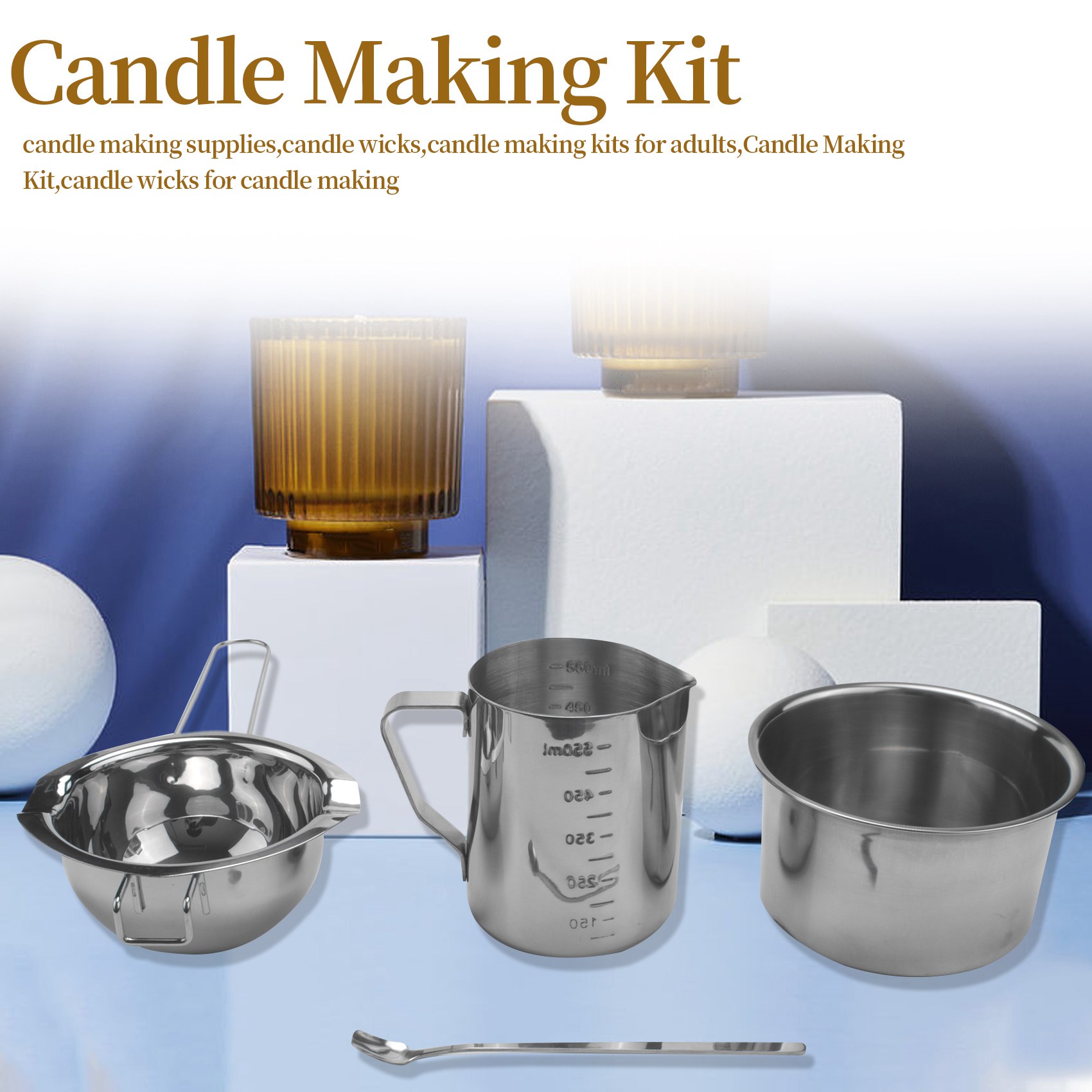 AEE8-4 Set Stainless Steel Dou - Soap Making Double Boiler recension och pris