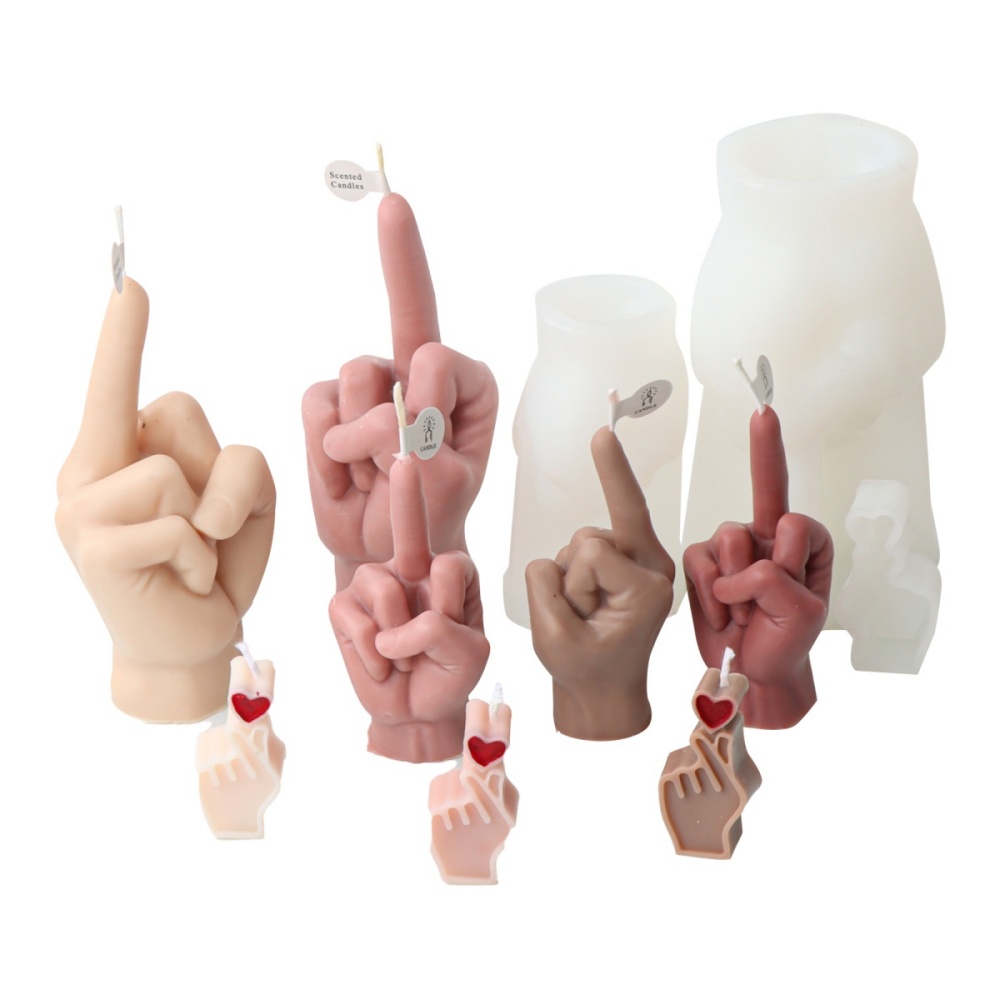 3D Irregular Gesture Finger Si - Soap Making Lye recension och pris