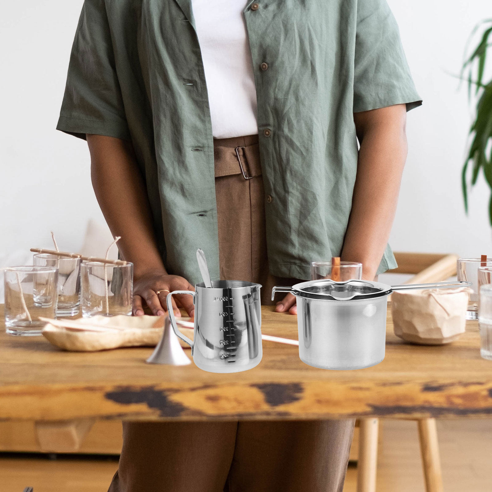 1Set Double Boiler Wax Melting - Soap Making Double Boiler recension och pris