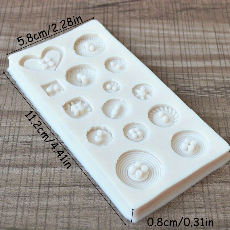 Buttons Shape Silicone Mold Si - Soap Making Bar recension och pris