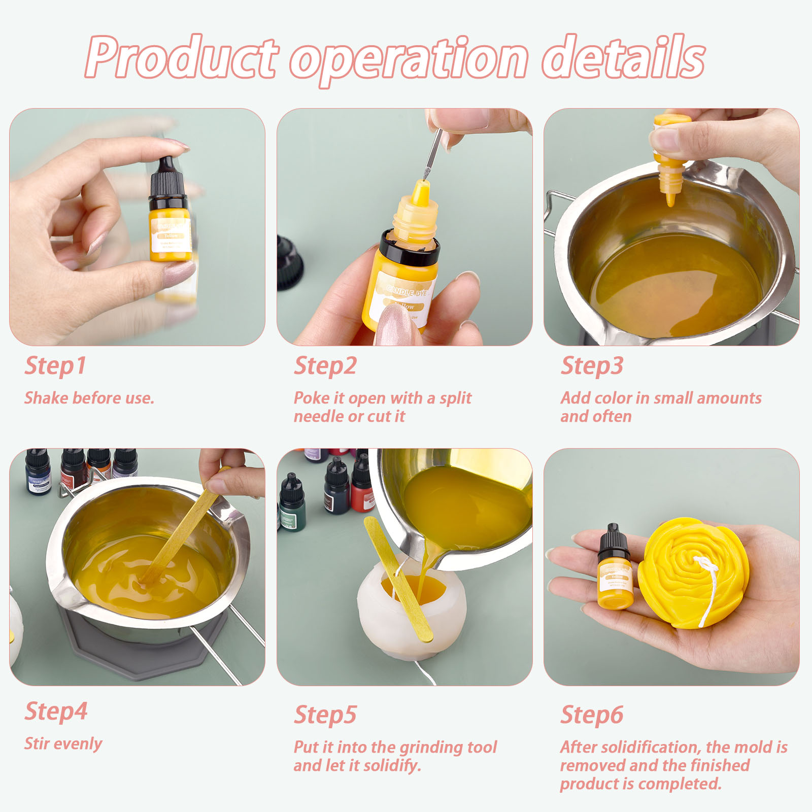 5ml/Bottle Candle Wax Pigment  - Soap Making Liquid recension och pris
