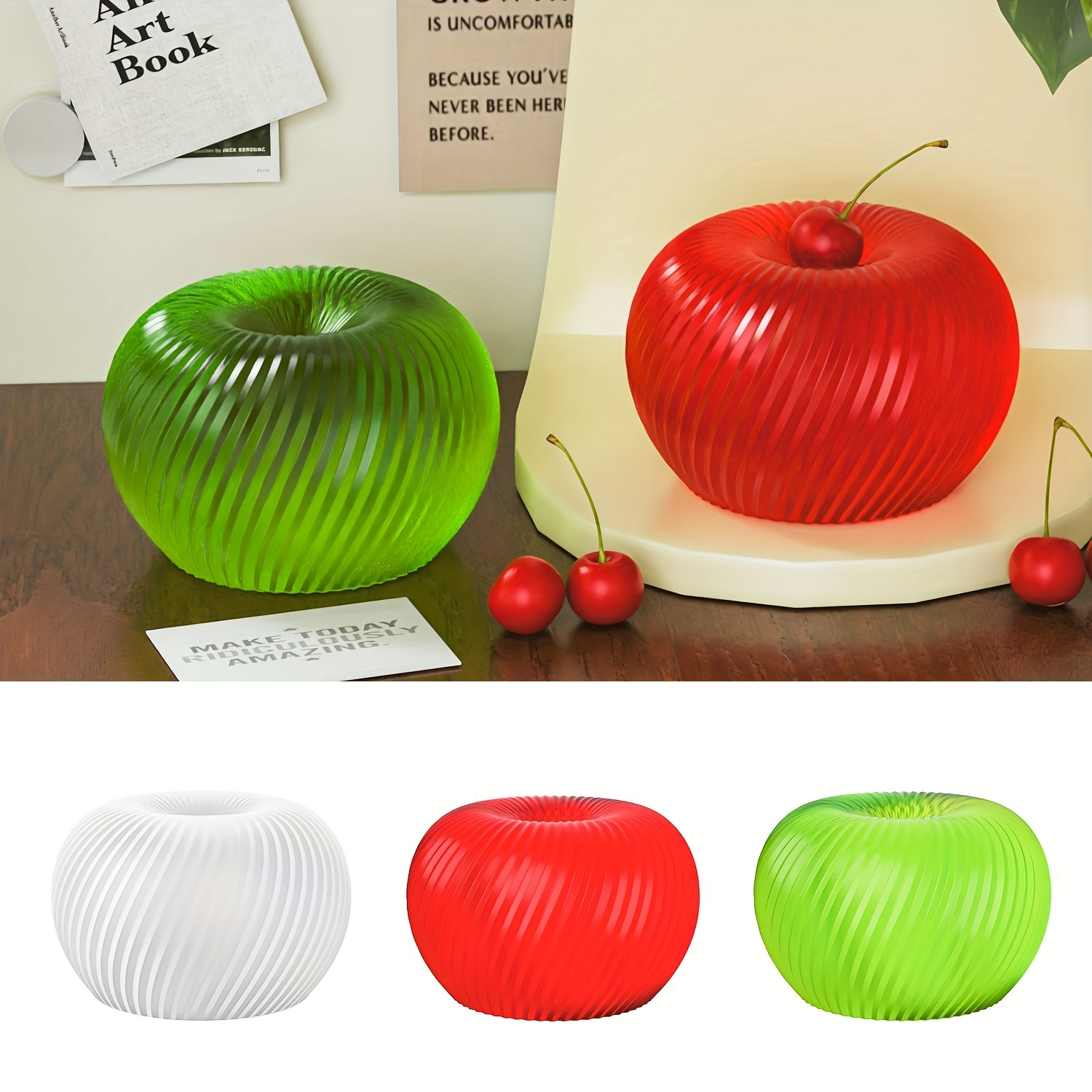 A trendy red apple silicone mo - Soap Making Bar recension och pris