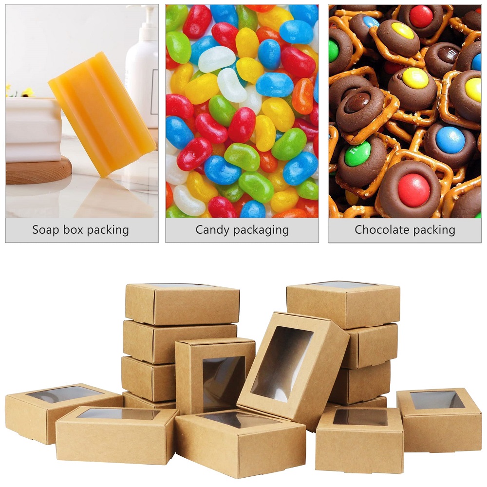 50Pcs Mini Kraft Paper Box wit - Kraft Soap Label recension och pris