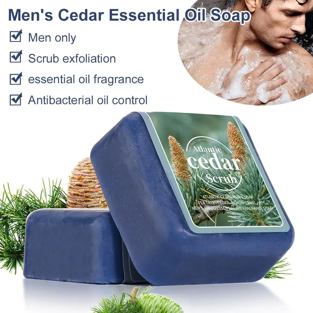Men's Cedar Essential Oil Soap - Castor Oil Soap recension och pris