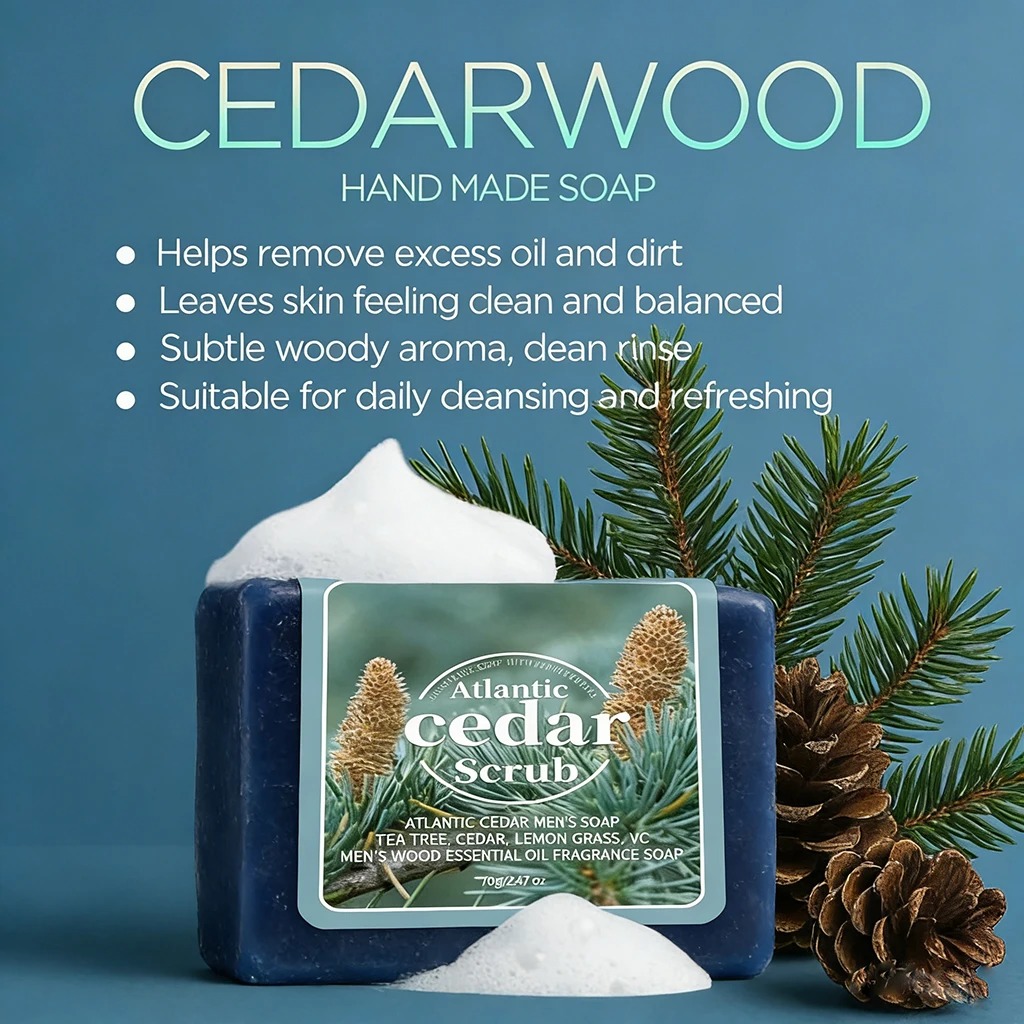 Men's Cedar Essential Oil Soap - Castor Oil Soap recension och pris