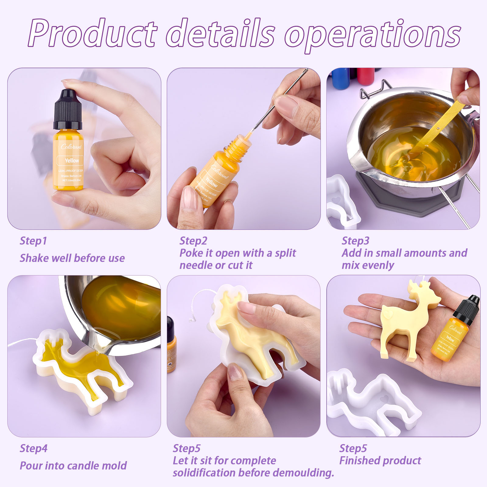Candle Dyes Kit Liquid Coloran - Soap Making Liquid recension och pris